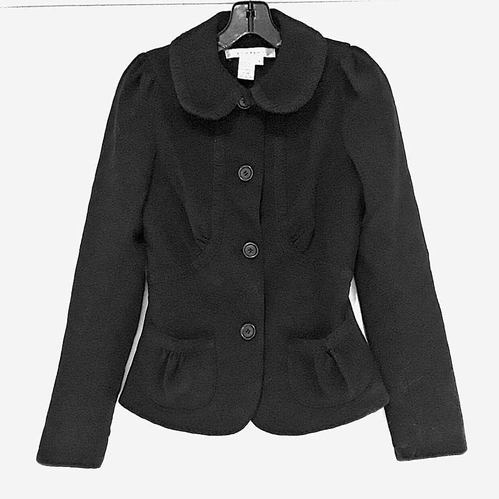 Vintage Black Form Fitting Knit Jacket